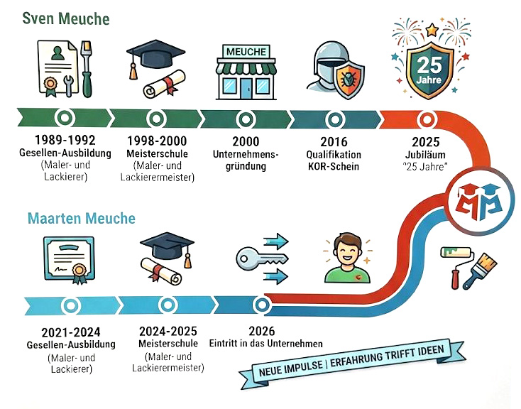 Grafik mit der Erfolgsweg der Firma